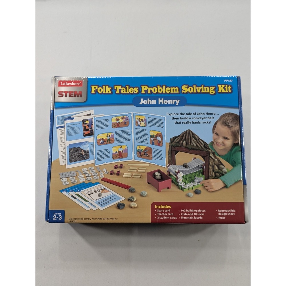 Lakeshore Stem Folk Tales Problem Solving Kit John Henry NEW, PCS Sealed PP129